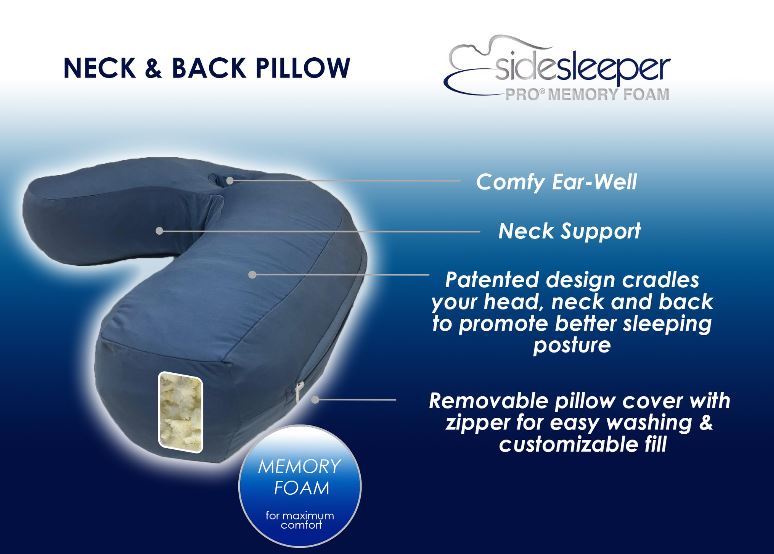 Side sleeper pro neck and 2024 back pillow